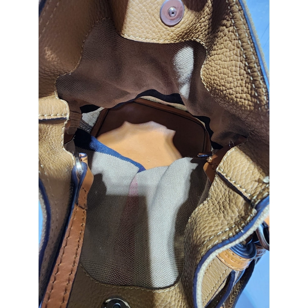 BURBERRY Canvas Mega Check Mini Ashby Hobo Saddle Bag Brown/Beige - Picture 13 of 13
